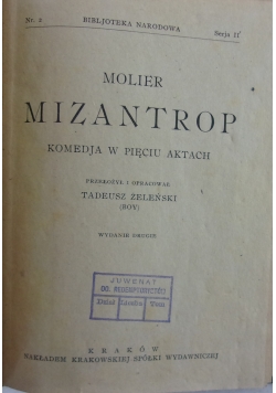 Mizantrop, 1923r.