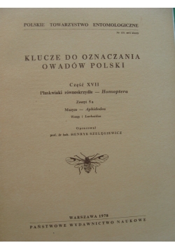 Klucze do oznaczania owadów Polski , Część XVIII