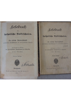 Lesebuch für katholische bolfchulen, tom 1-2, 1891-1890r.