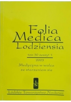 Folia Medica Lodziensia Tom 30 zeszyt 1