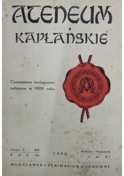 Ateneum Kapłańskie Zeszyt 2 Tom 57