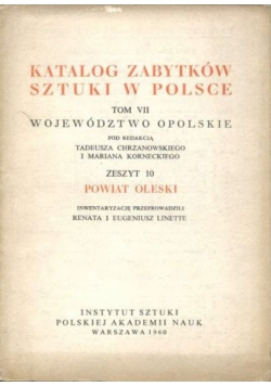 Katalog zabytków sztuki  w Polsce, tom VII
