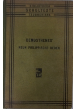 Demosthenes neun philippische reden, 1906 r.