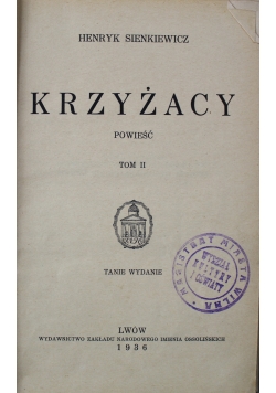 Krzyżacy Tom II 1936r