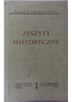 Zeszyty historyczne, zeszyt trzydziesty