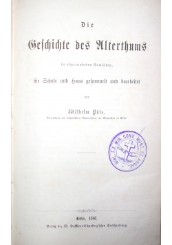 Die Beschichte des Ulterhums, 1861 r.