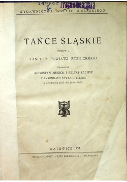 Tańce śląskie Zeszyt 1 1937r