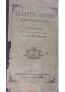 Sulpitti Severi. Historia Sacra, 1888r.