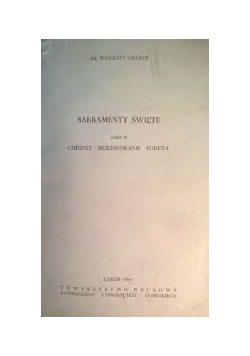 Sakramenty święte część I