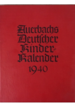 Auerbachs Deutlcher Kinder Kalender 1940 r.