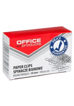 Spinacze biurowe 50mm okrągłe 100 sztuk