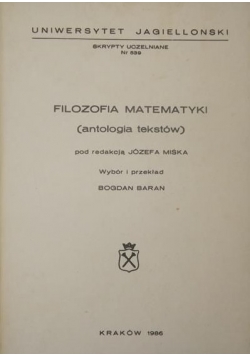 Filozofia matematyki antologia tekstów