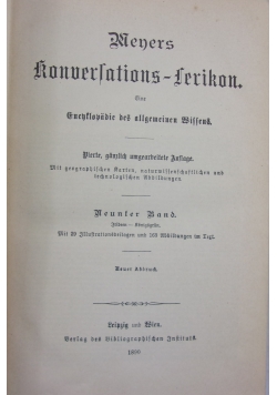 Konnerlations - Lexikon, 1890 r.
