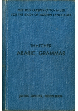Thatcher Arabic Grammar , 1927 r.