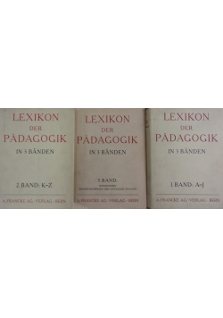 Lexikon der padagogik, zestaw 3 książek, 1950 r.
