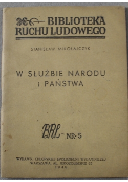 W służbie narodu i państwa 1946 r.