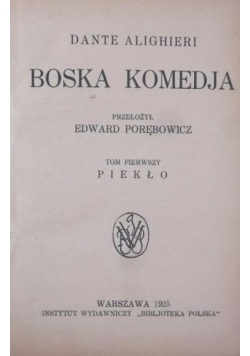 Boska komedja , 1925 r.