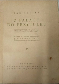Z pałacu do przytułku, 1930 r.