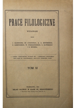 Prace Filologiczne Tom XV cz I 1930 r.
