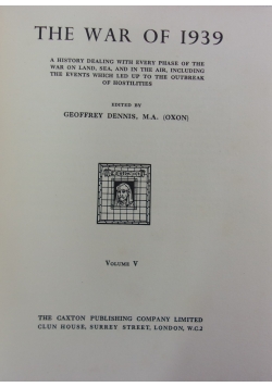 The War of 1939 Volume V