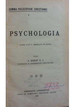 Psychologia, 1923 r.