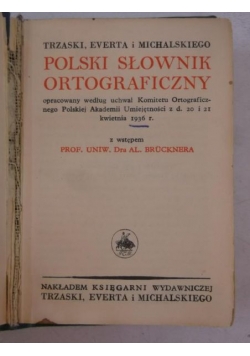 Trzaska,   Mchalsk - Polsk słownk ortografczny, 1936 r.