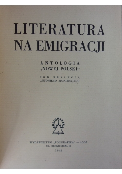 Literatura na emigracji, 1946 r.