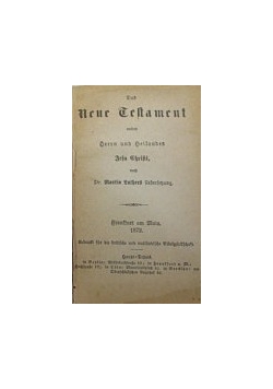 Das Neue Testament, 1848 r.