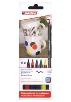 Pisaki Edding do powierzchni ceramicznych 1-4mm 6 kolorów