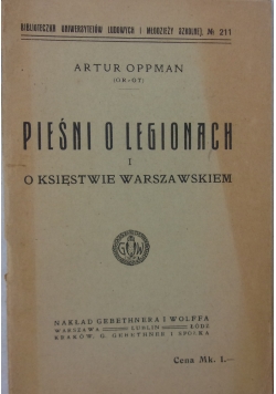 Pieśń o legionach i księstwie Warszawskiem, 1918 r.