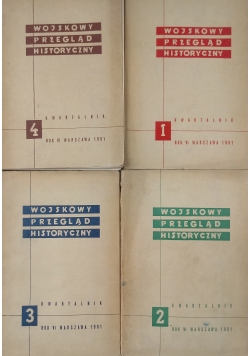 Wojskowy Przegląd Historyczny Nr 1 do 4