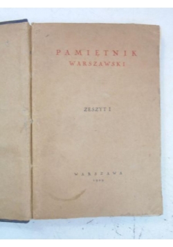 Pamiętnik Warszawski, 1929 r.