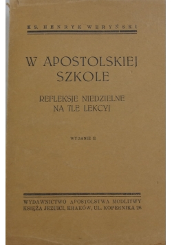 W apostolskiej szkole wydanie II, 1939 r.
