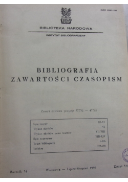Bibliografia Zawartości Czasopism ,Zeszyt 7 do 9