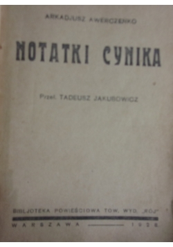 Notatki Cynika, 1928 r.