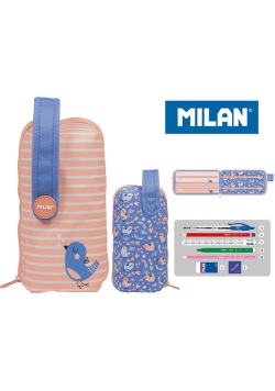 Multipiórnik MILAN owalny z 4 piórnikami COCONUT róż