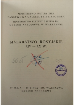Malarstwo rosyjskie XVI XX w.