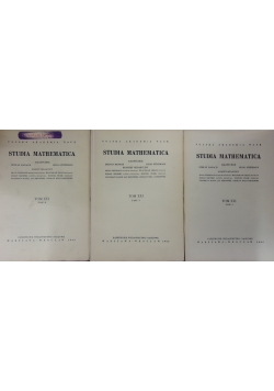Studia Mathematica, tom XXI, zestaw 3 książek
