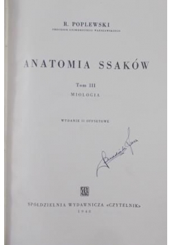 Anatomia ssaków, 1948r.