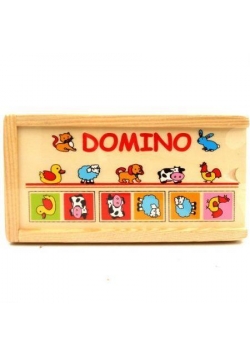 Drewniane domino zwierzęta