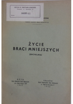 Życie braci mniejszych ,1948r.