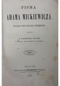 Pisma Adama Mickiewicza, tom 2, 1858r