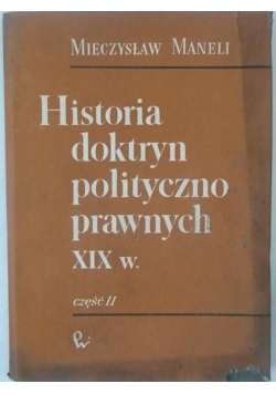 Historia doktryn polityczno - prawnych XIX w.