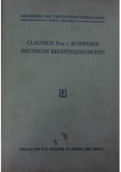 Deutsche rechtsgeschichte, 1912 r.