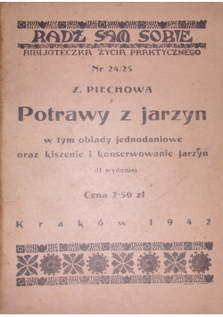 Potrawy z jarzyn, 1942r.