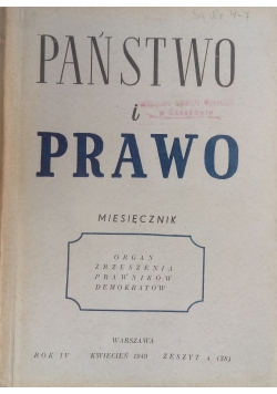 Państwo i Prawo Zeszyt 4, 1949 r.