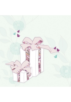 Karnet Swarovski kwadrat Urodziny prezenty