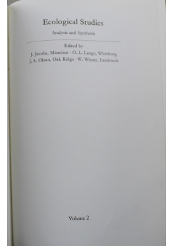 Ecological Studiec 2 Integrated Experimental Ecology
