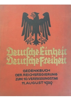 Deutsche Einheit Deutsche Freiheit , 1929 r.