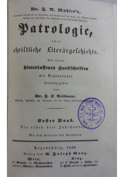Patrologie oder christliche literärgeschichte, Erster Band, 1840 r.